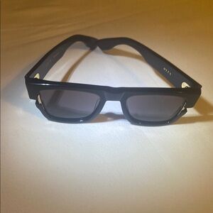 DITA Black Sunglasses with Thick Rectangular Frame and Dark Lenses